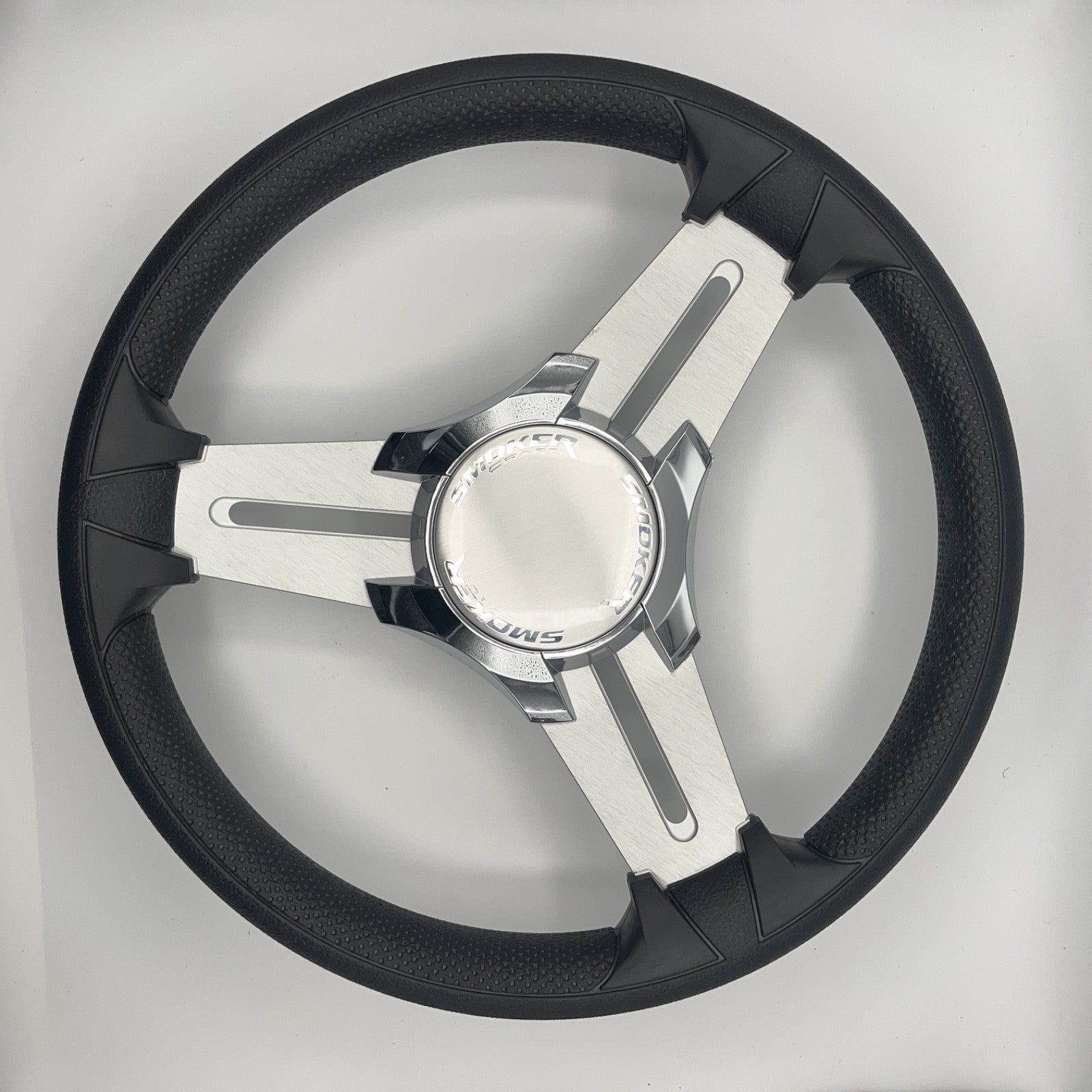 Model 15 Marine Steering Wheel Brushed Aluminum Spokes | Smokercraft
