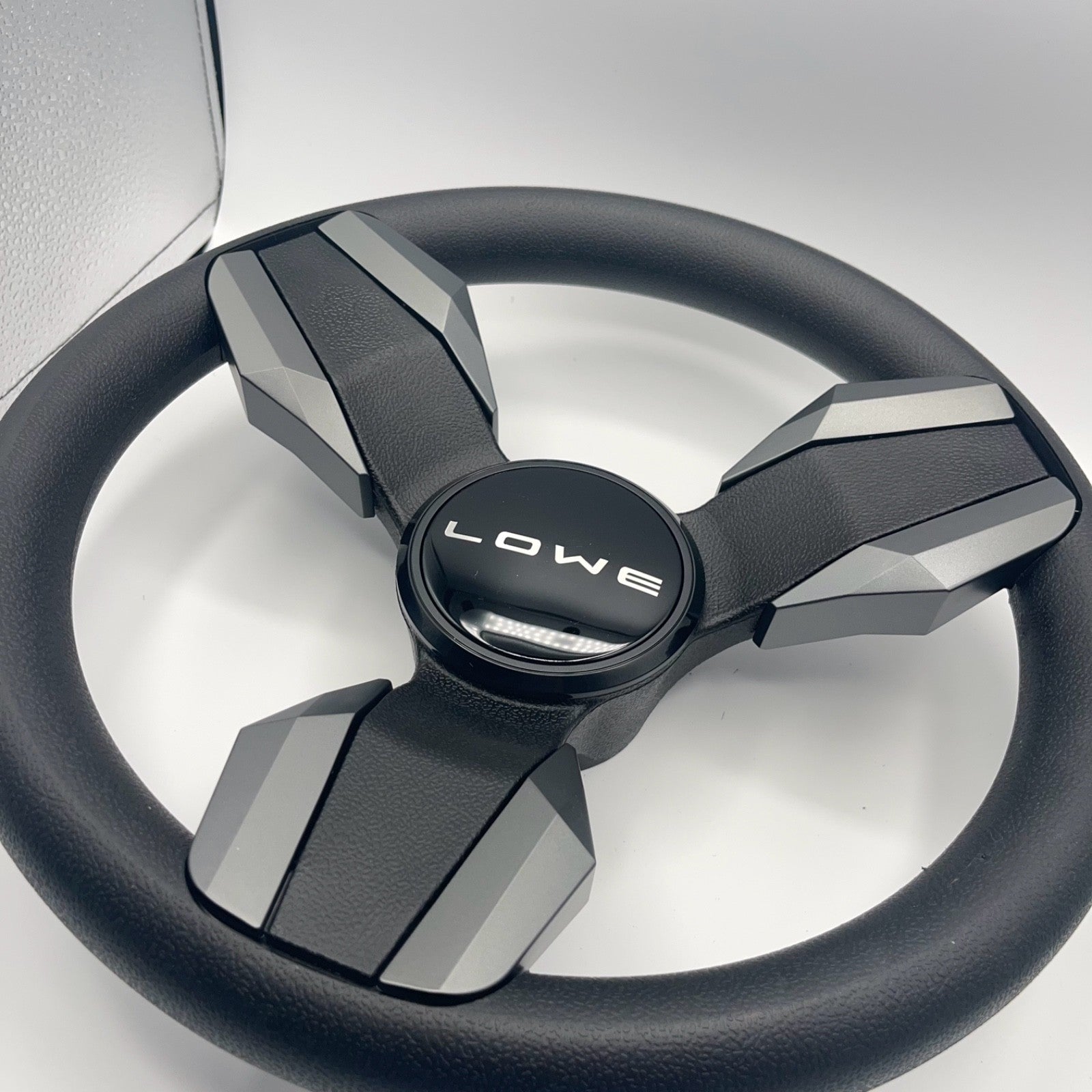 Collina Boat Steering Wheel Dark Gray Inserts - Lowe - Keyed ONLY