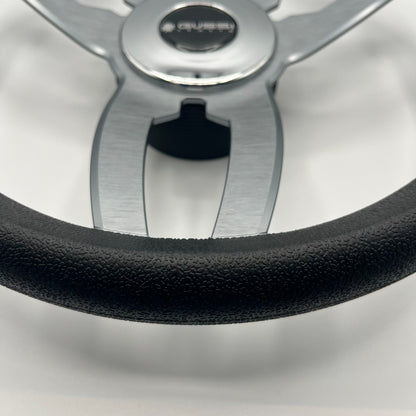 Cabrio Boat Steering Wheel Gray Brushed Alum Spoke | Gussi Italia