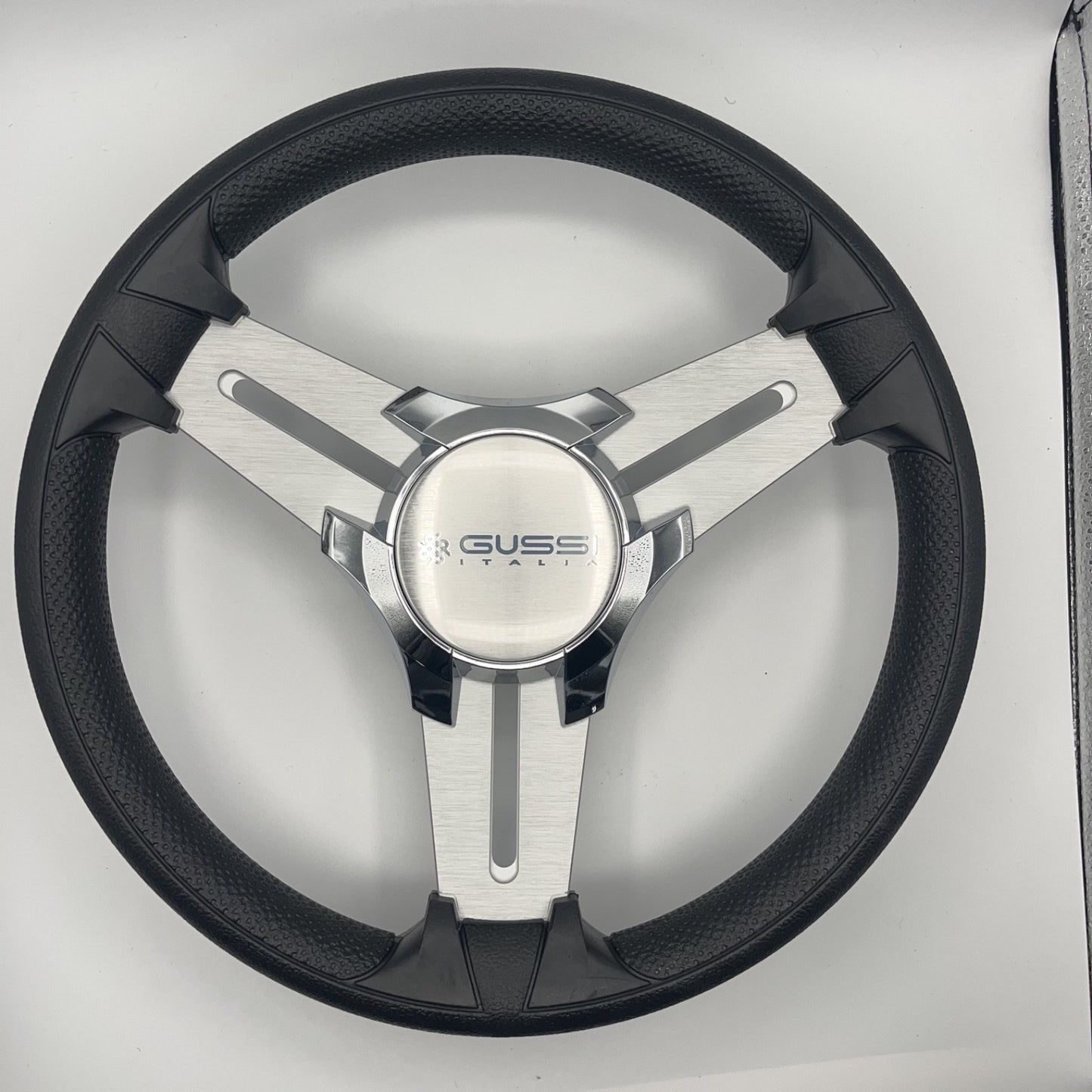 Model 15A Marine Steering Wheel Brushed Alum Spokes | Gussi Italia Cap