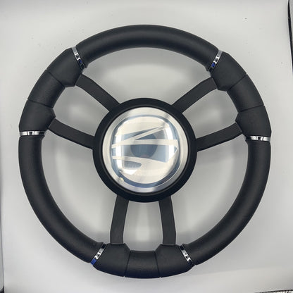 Malera Boat Steering Wheel Black Aluminum Spokes - Tige Boats