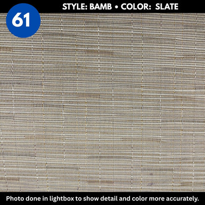 Woven Vinyl Flooring | Bamboo - Slate | 8'6" W | Choose Your Length