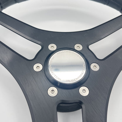 Molinara Marine Steering Wheel Black Brushed Alum Spokes | Bennington