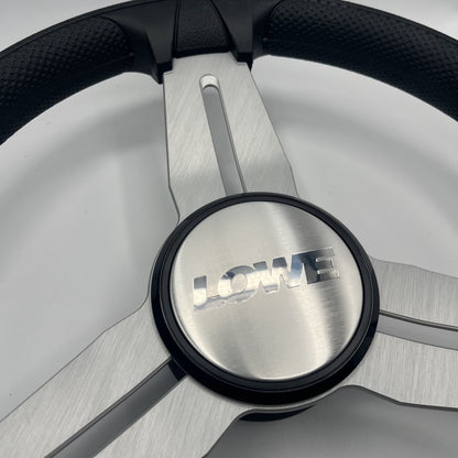Model 15 Marine Steering Wheel Brushed Alum Spokes | Lowe Boats