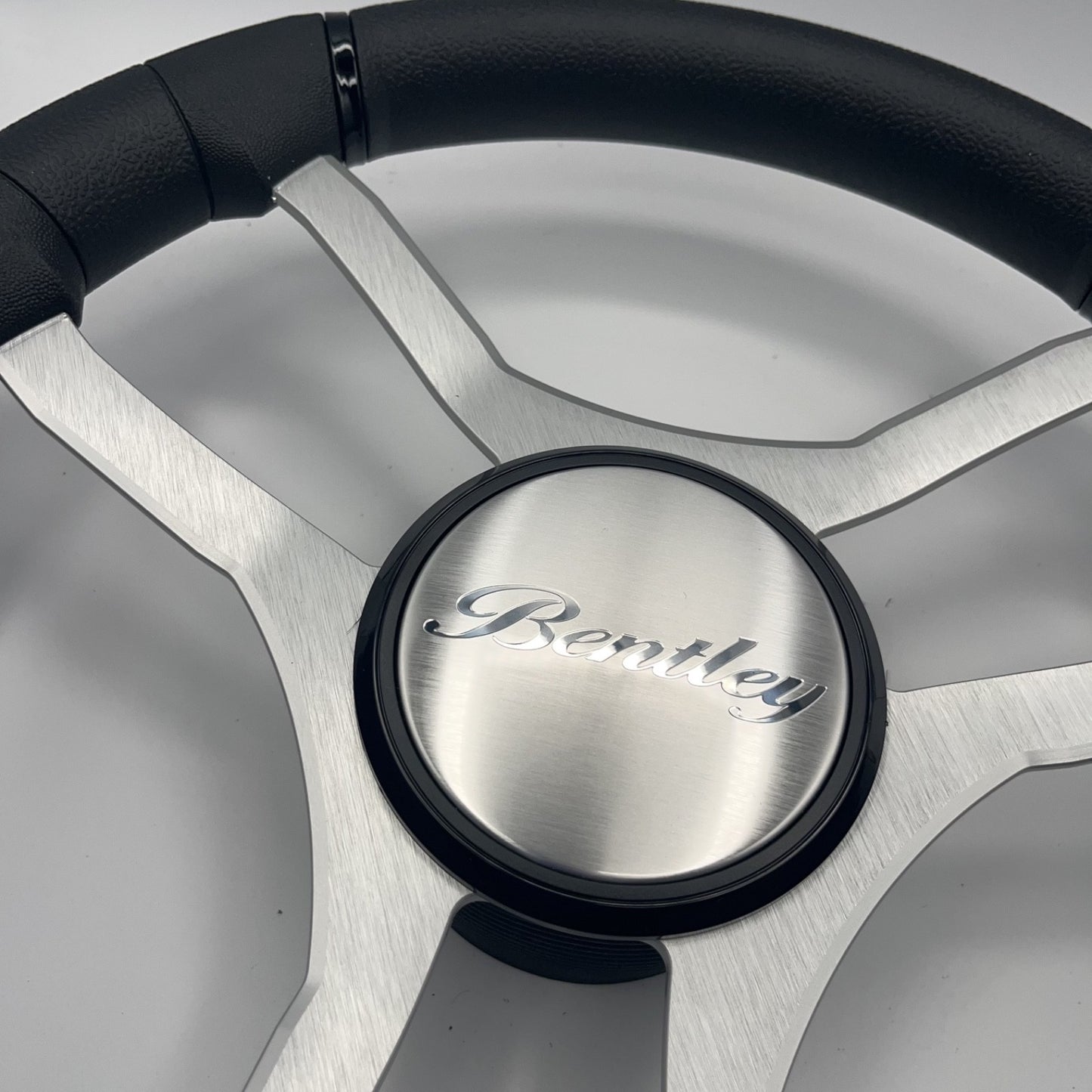 Malera Boat Steering Wheel Brushed Aluminum Spokes | Bentley