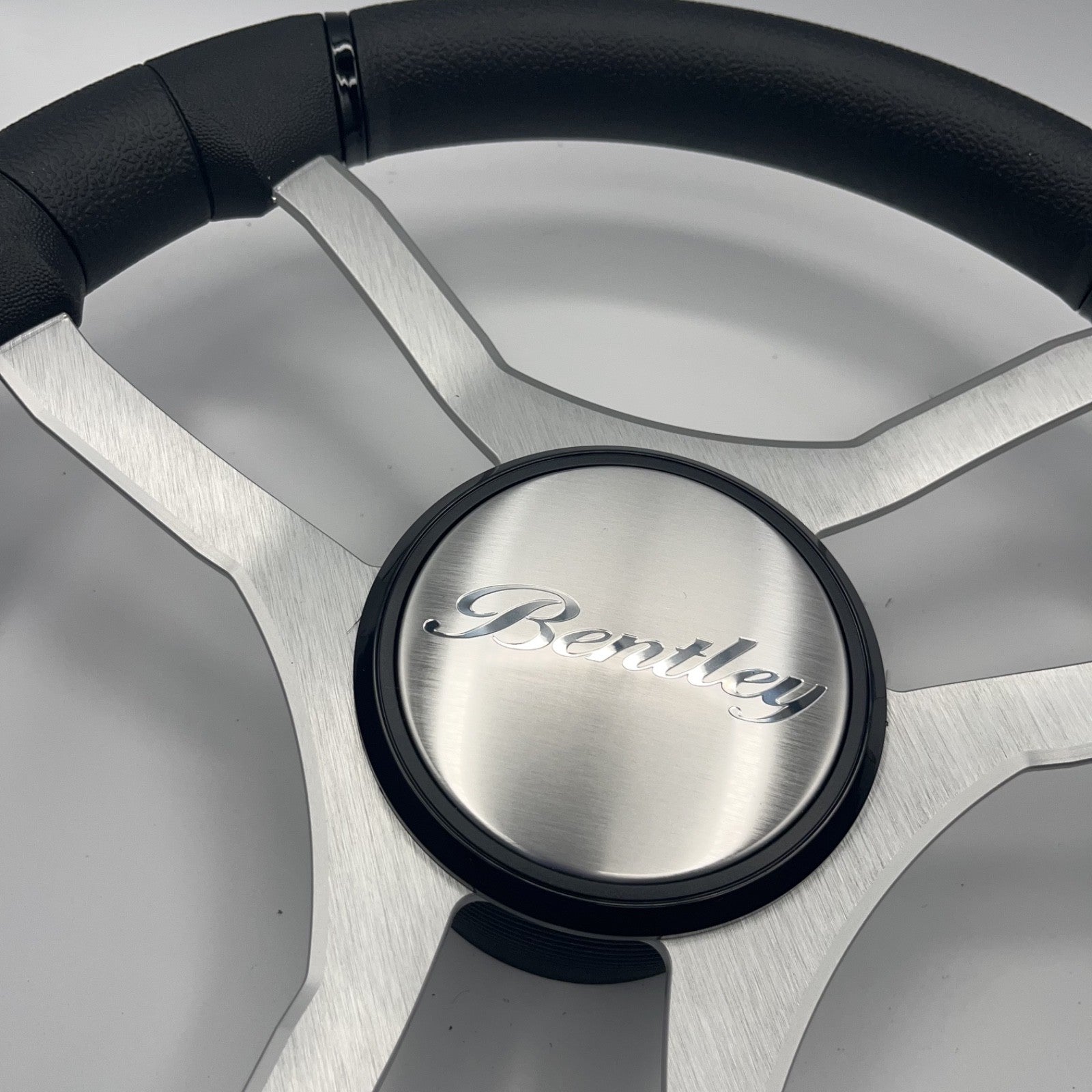 Malera Boat Steering Wheel Brushed Aluminum Spokes | Bentley