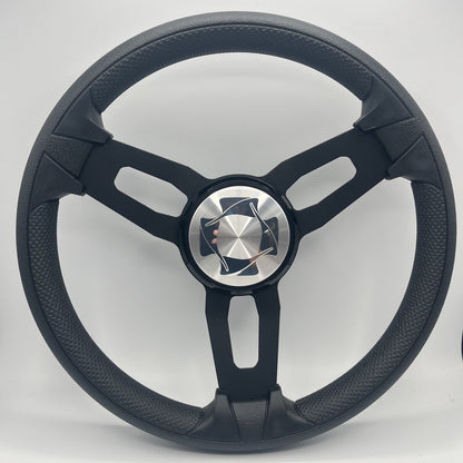 Gussi Italia Boat Model 15 Steering Wheel Black Brushed Alum Spokes | Stingray