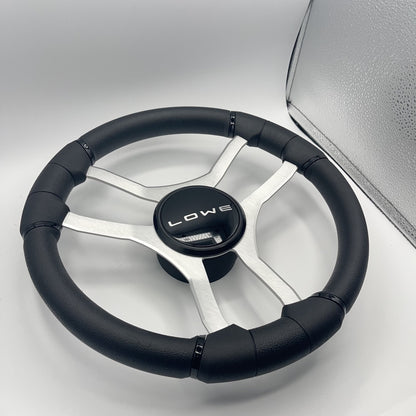 Malera Boat Steering Wheel Brushed Aluminum Spokes | Lowe Boats