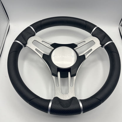 Gussi Italia Boat Steering Wheel Brushed Aluminum Spokes | Crest Boats