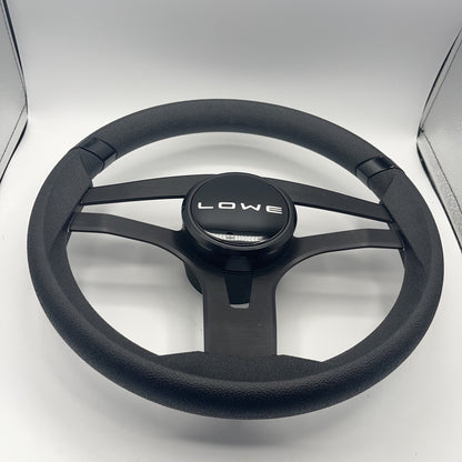 Badia Boat Steering Wheel Brushed Black Aluminum Spokes | Lowe Boats