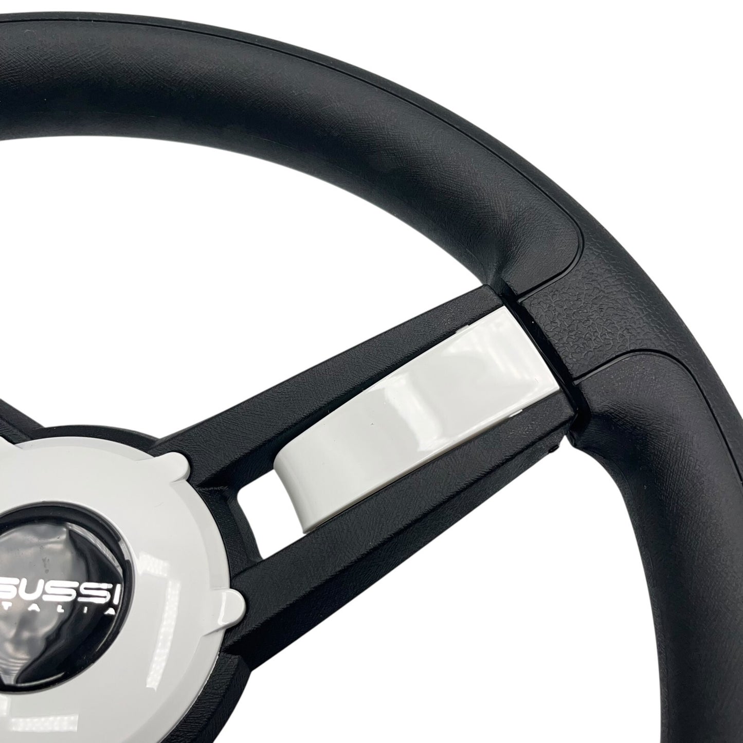 Giazza Golf Cart Steering E-Z-GO HUB Soft Touch Rim ABS Spokes - White Inserts