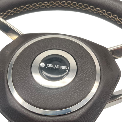 Model 700B Gussi Italia Boat Steering Wheel Polished Stainless Steel Spokes