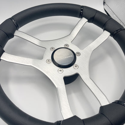 Malera Boat Steering Wheel Brushed Aluminum Spokes | Chaparral Boats