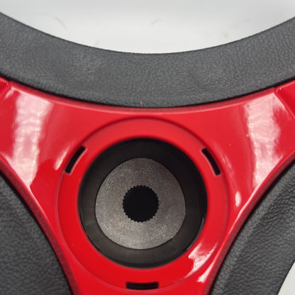Brenta Black & Red Golf Cart Steering Wheel Fits Yamaha Golf Carts