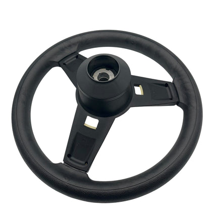 Giazza Golf Cart Steering E-Z-GO HUB Soft Touch Rim ABS Spokes - Yellow Inserts