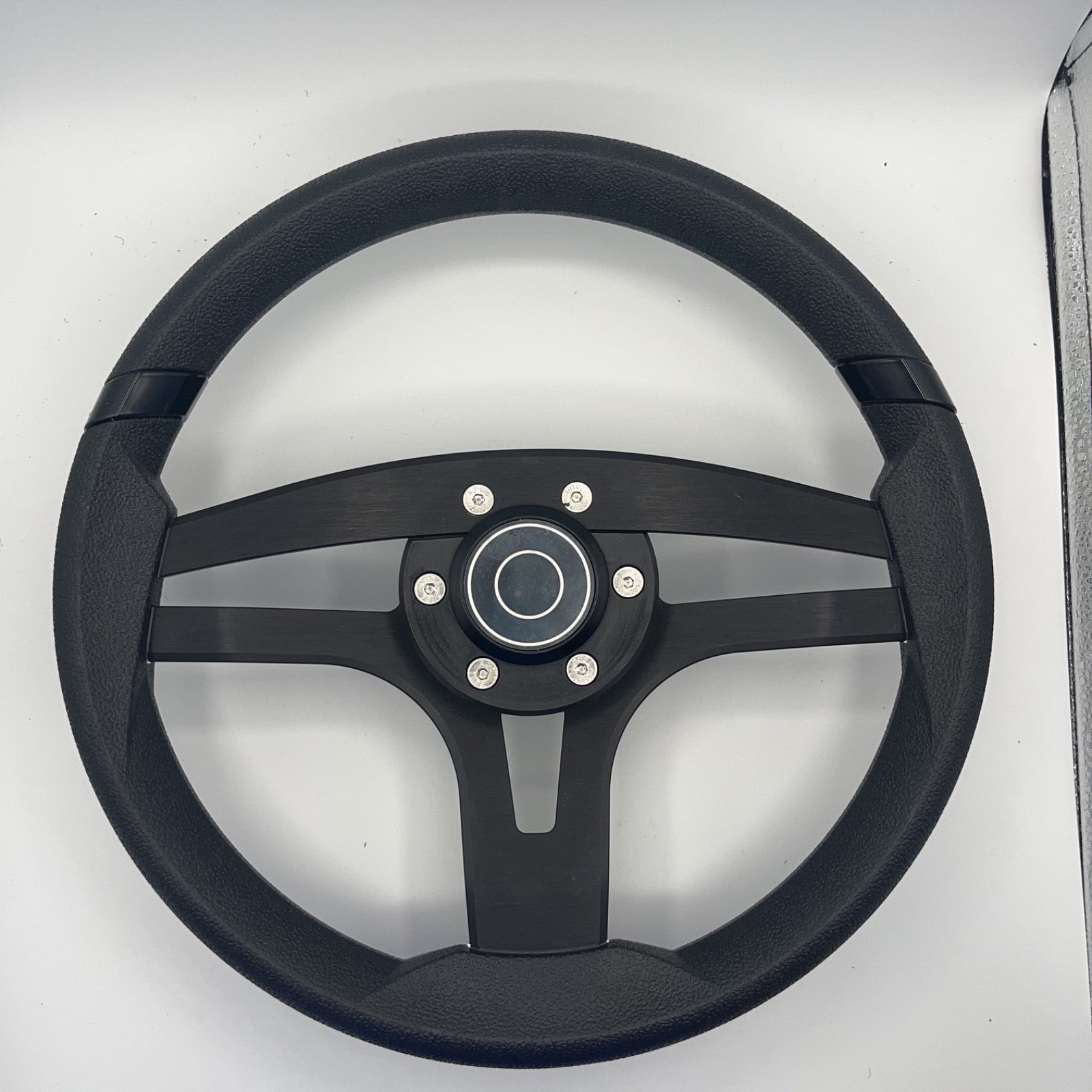Badia Boat Steering Wheel Brushed Black Aluminum Spokes | Target Snap-in