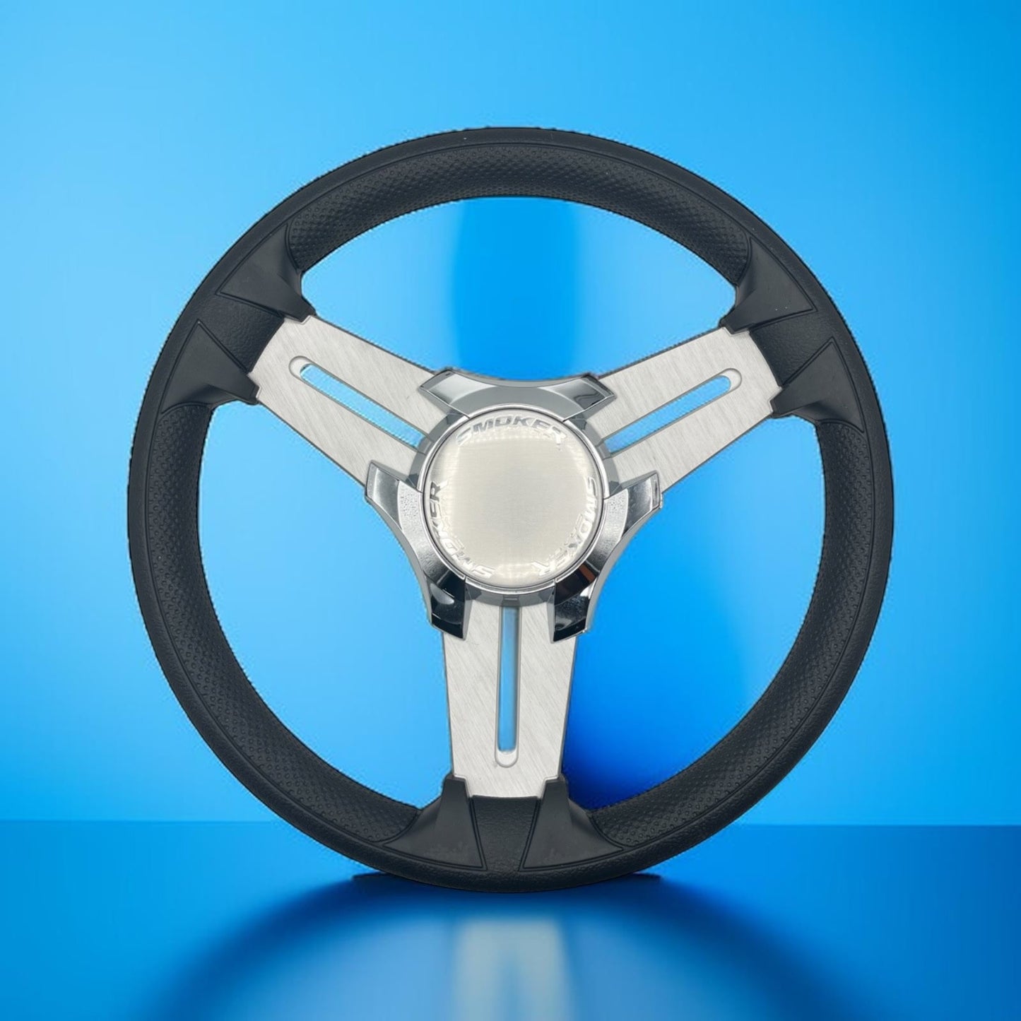 Model 15 Marine Steering Wheel Brush Alum Spokes | Smokercraft Chrome