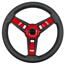 Giazza Golf Cart Steering E-Z-GO HUB Soft Touch Rim ABS Spokes - Red Inserts