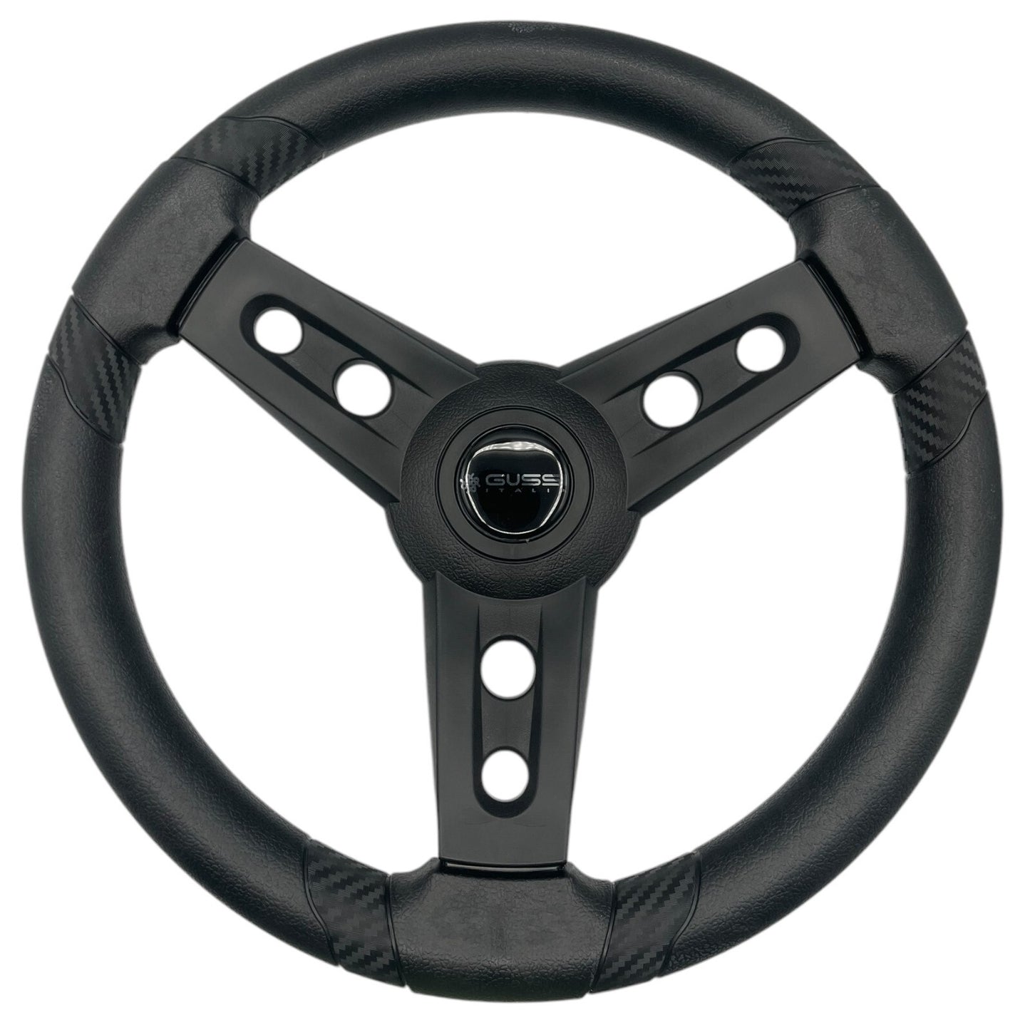 Lugana Black Marine Steering Wheel | Gussi Italia