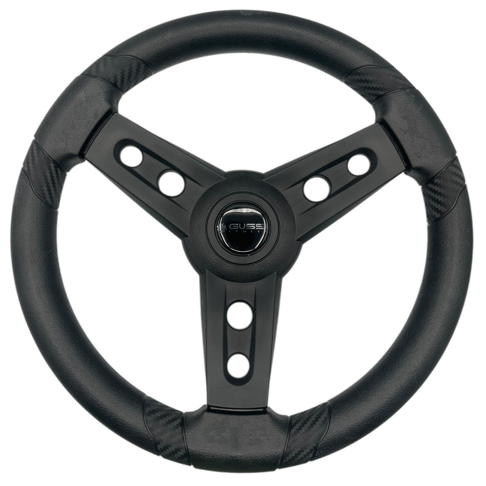 Lugana Black Marine Steering Wheel | Gussi Italia