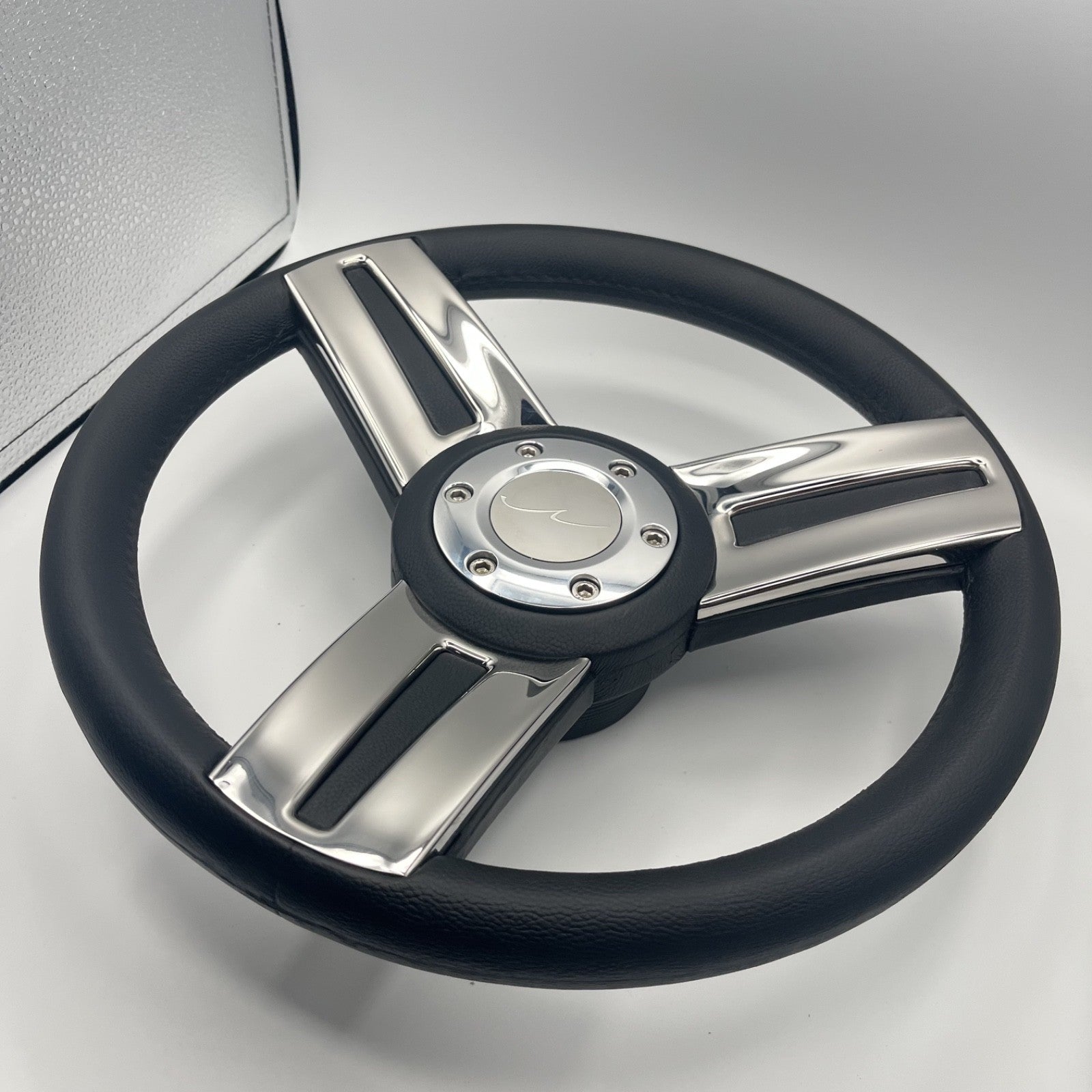 Gussi Italia Marine Steering Wheel Stainless Spoke Soft Touch Rim | Blue Wave