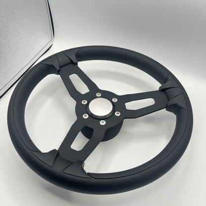 Gussi Italia Model 15 Steering Wheel Blk Brushed Alum Spokes | Gussi Stainless