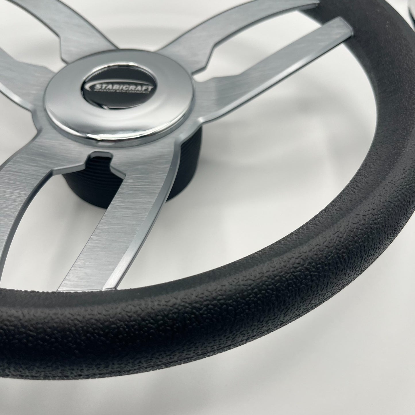 Cabrio Boat Steering Wheel Gray Brushed Alum Spoke | StabiCraft
