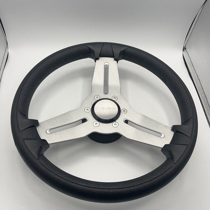 Model 15A Marine Steering Wheel Brushed Alum Spokes | Gussi Italia Cap