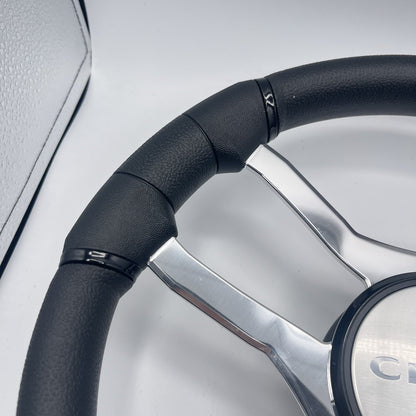 Malera Boat Steering Wheel Chrome Spokes | Crest