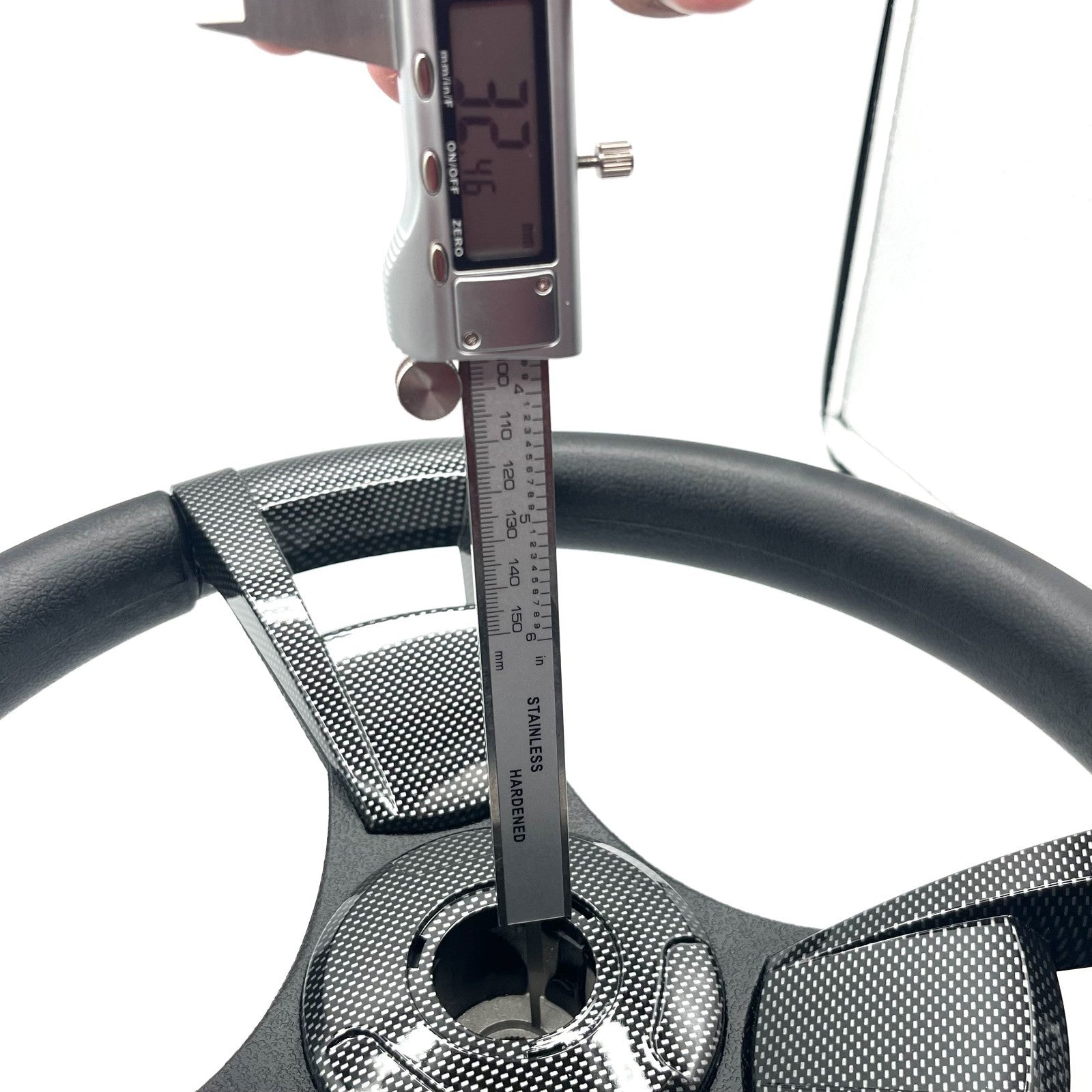Model M13F Carbon Fiber Golf Cart Steering Wheel Fits All EZ GO Golf Carts