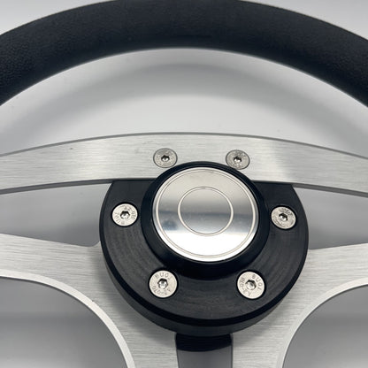 Badia Boat Steering Wheel Brushed Aluminum Spokes | Target Snap-in