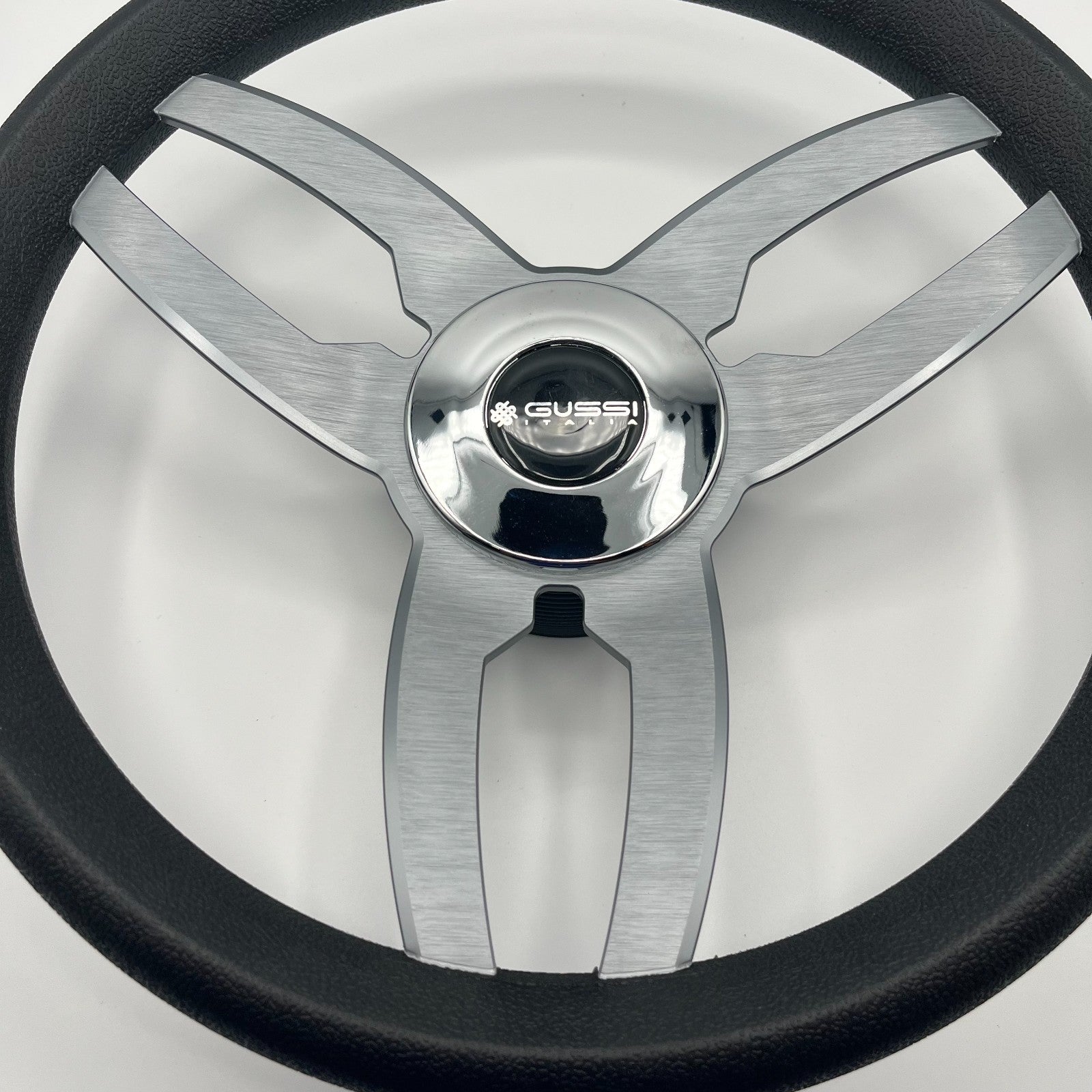 Cabrio Boat Steering Wheel Gray Brushed Alum Spoke | Gussi Italia