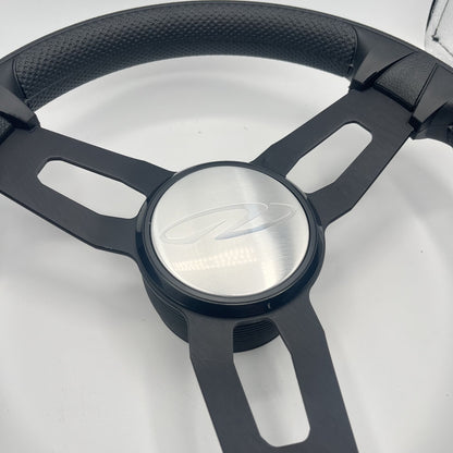 Gussi Italia Model 15 Steering Wheel Blk Brushed Alum Spokes | Regal