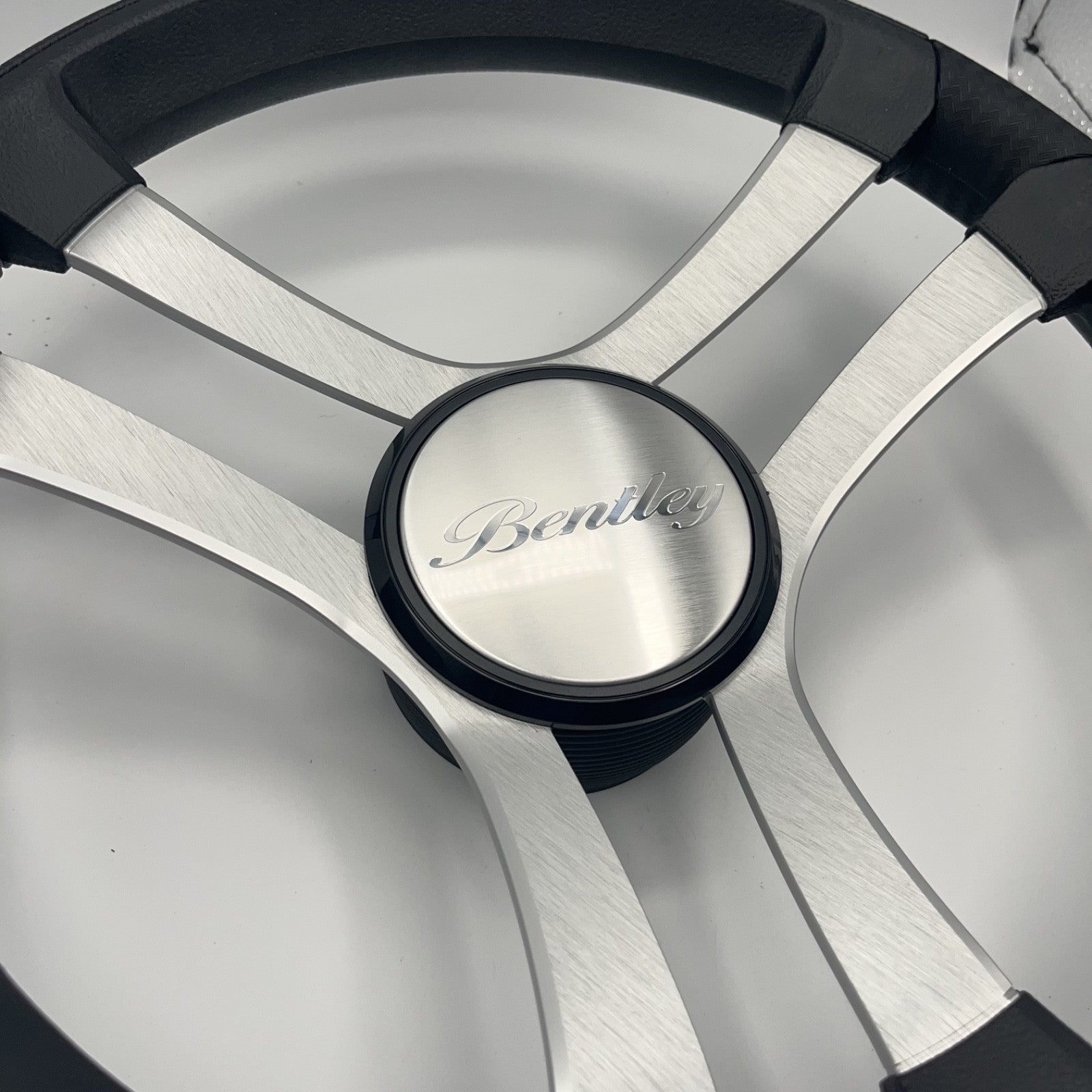 Benaco Boat Steering Wheel Brushed Aluminum Spokes | Bentley