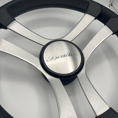 Benaco Boat Steering Wheel Brushed Aluminum Spokes | Bentley