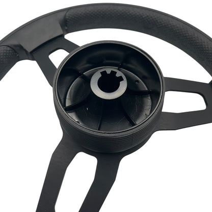 Model 15 Marine Steering Wheel Black Brushed Aluminum Spokes | SeaRay