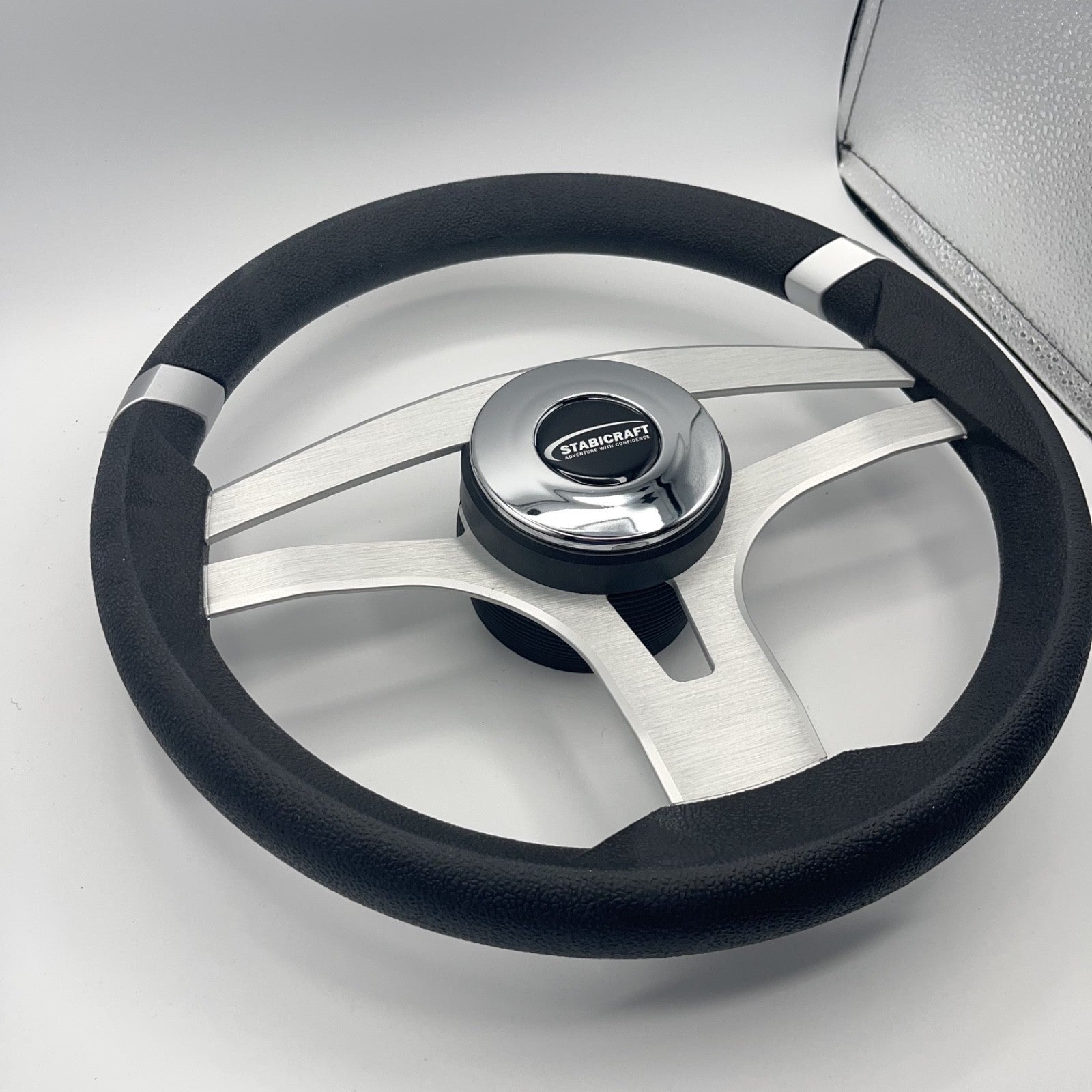 Badia Boat Steering Wheel Brushed Aluminum Spokes | Stabicraft