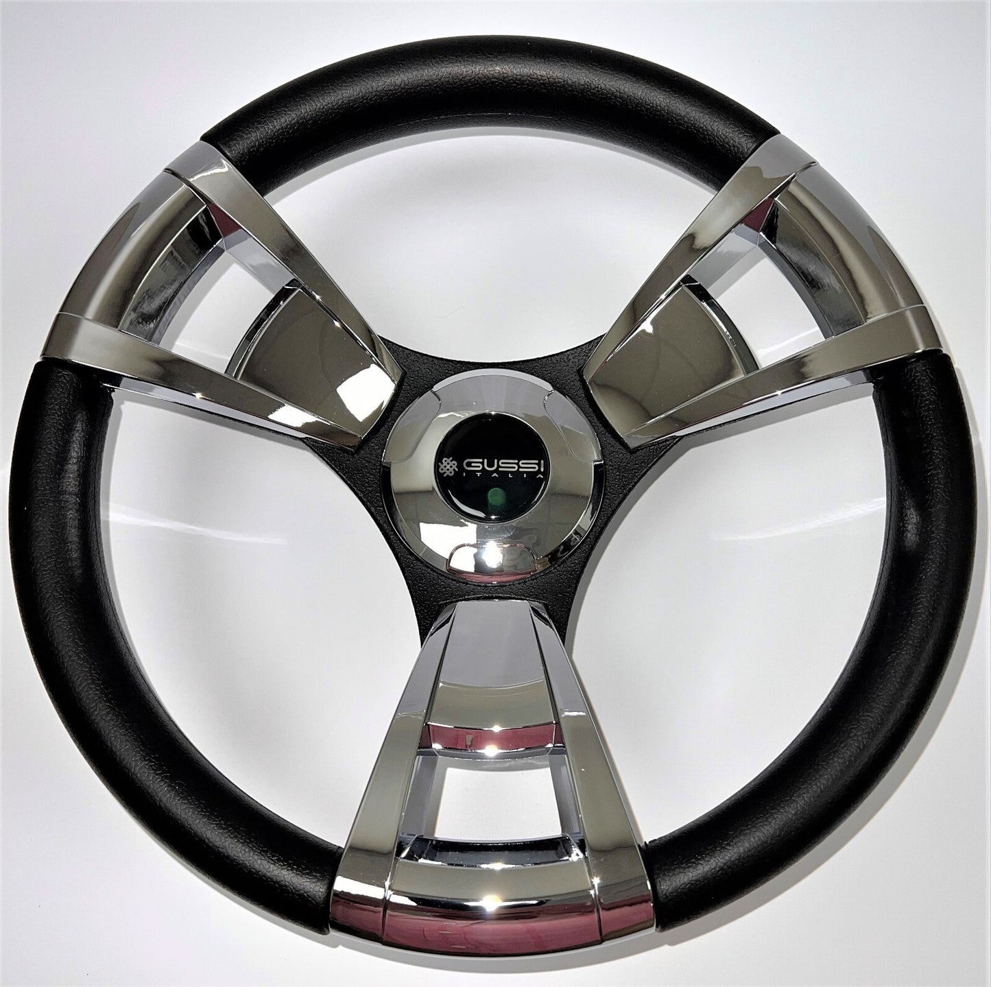 Model M13C Black & Chrome Steering Wheel fits CLUB CAR PRECEDENT Golf Cart