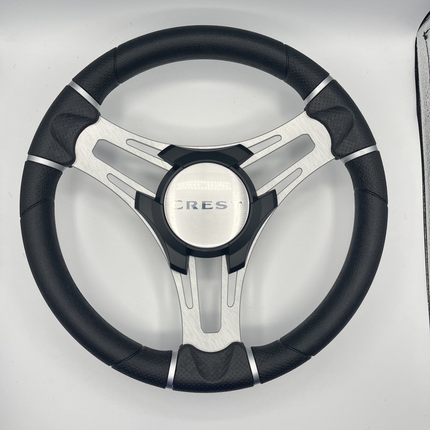 Gussi Italia Boat Steering Wheel Brushed Aluminum Spokes | Crest Boats