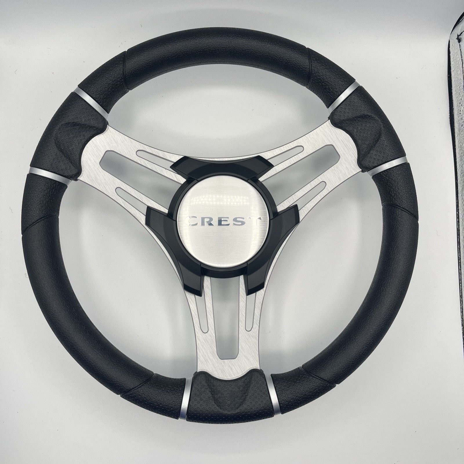 Gussi Italia Boat Steering Wheel Brushed Aluminum Spokes | Crest Boats