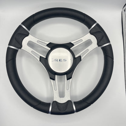 Gussi Italia Boat Steering Wheel Brushed Aluminum Spokes | Crest Boats