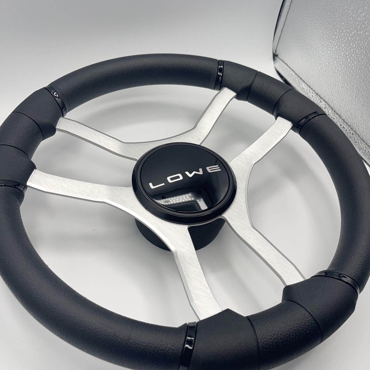 Malera Boat Steering Wheel Brushed Aluminum Spokes | Lowe Boats