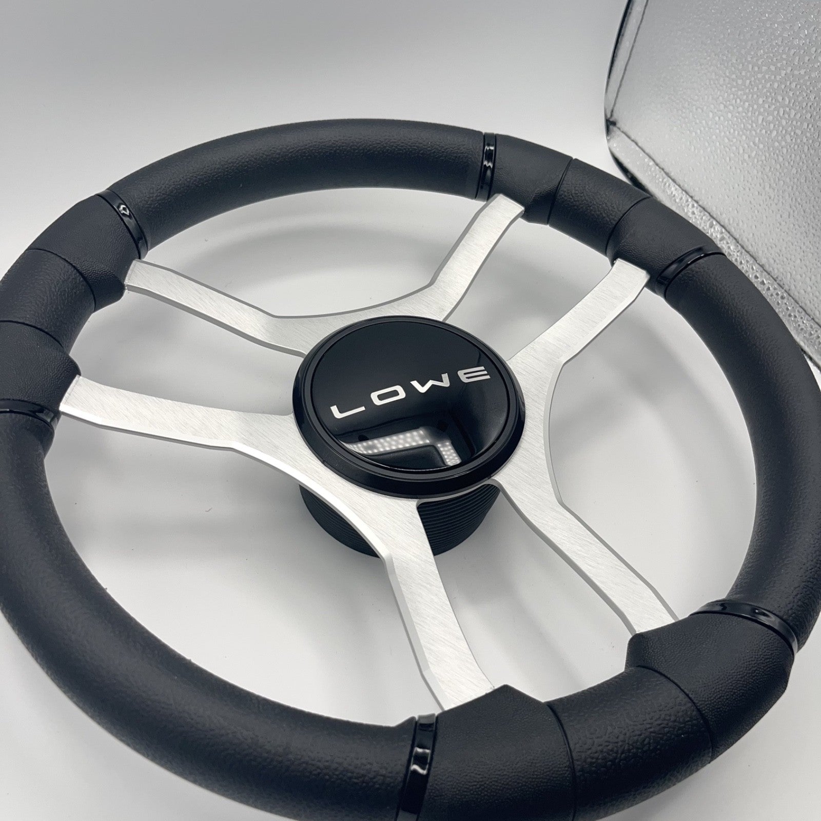 Malera Boat Steering Wheel Brushed Aluminum Spokes | Lowe Boats