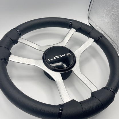 Malera Boat Steering Wheel Brushed Aluminum Spokes | Lowe Boats
