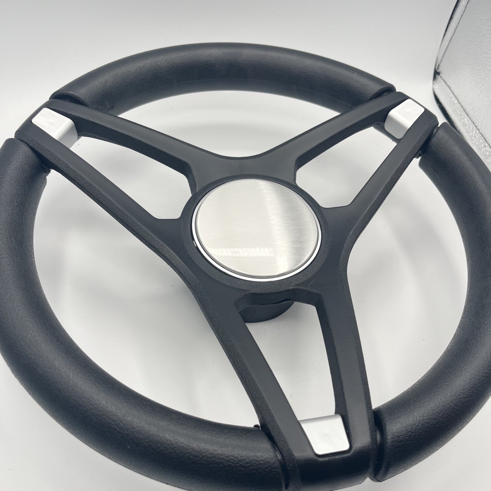 Molino Black w/Soft Touch Urethane Rim Boat Steering Wheel | Blank