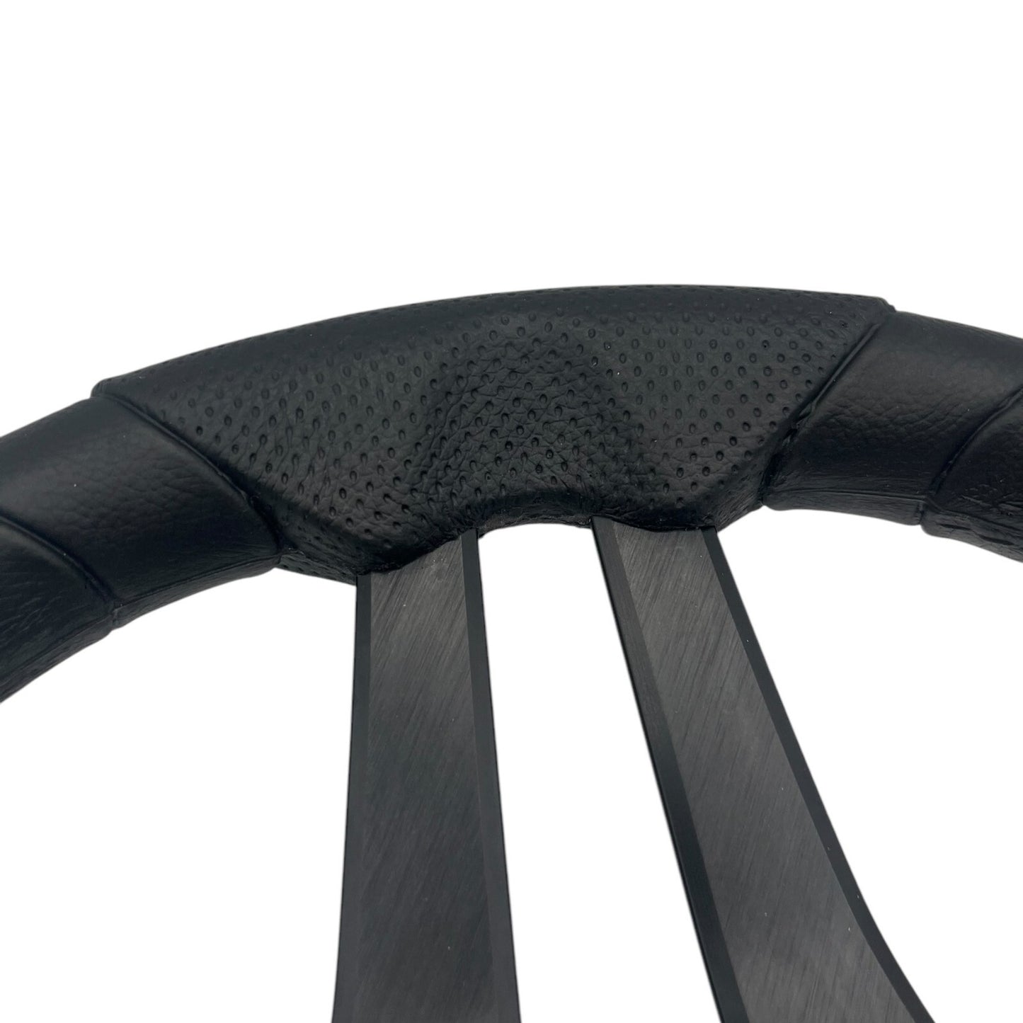 Molinara Marine Steering Wheel Black Brushed Aluminum Spokes | Lowe