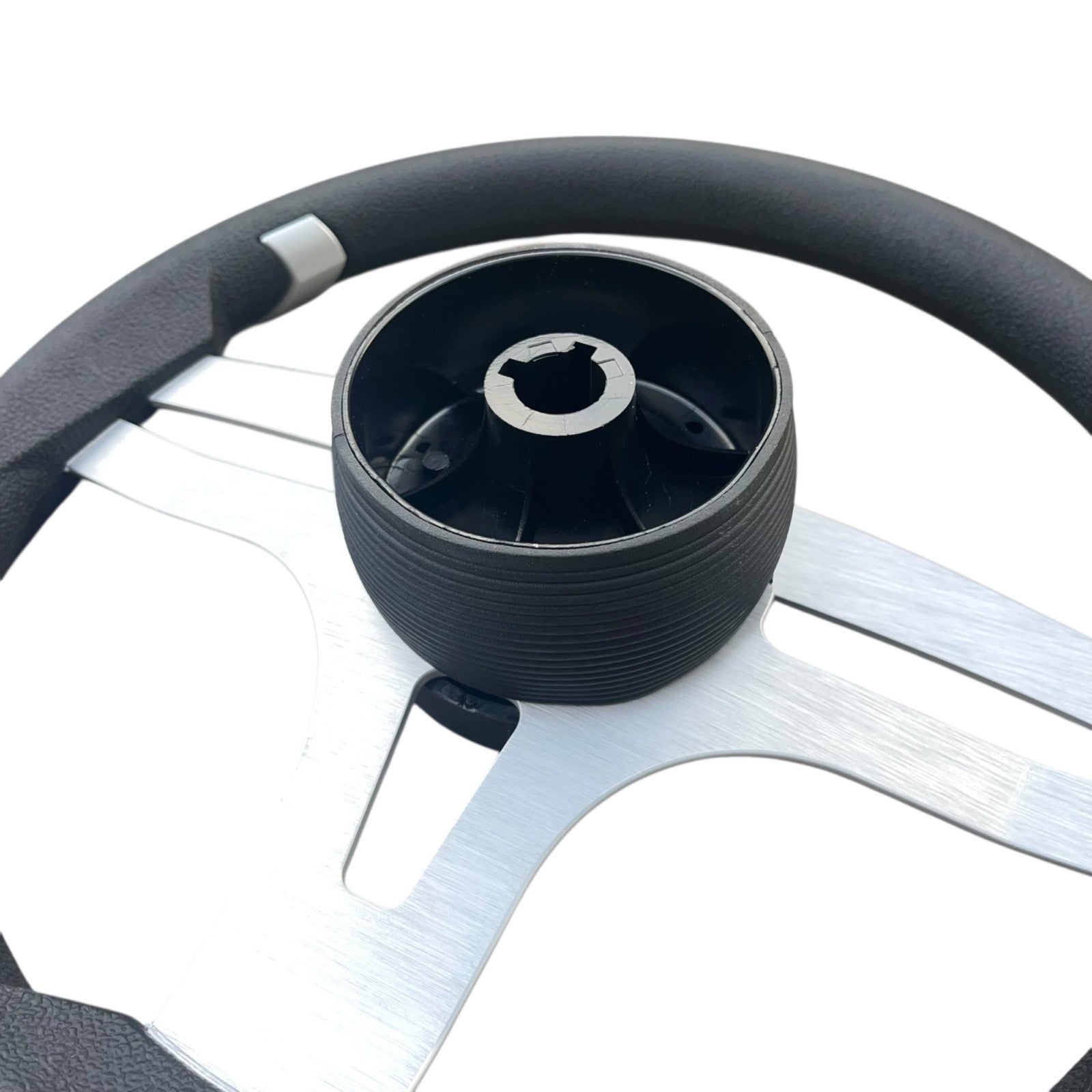 Badia Boat Steering Wheel Brushed Aluminum Spokes