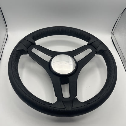 Gussi Italia Marine Steering Wheel Black Brush Metal Spokes |Regal