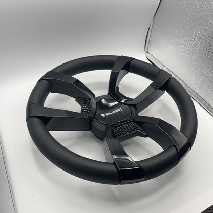 La Corte Boat Steering Wheel Black Gloss Inserts | Gussi Italia Logo
