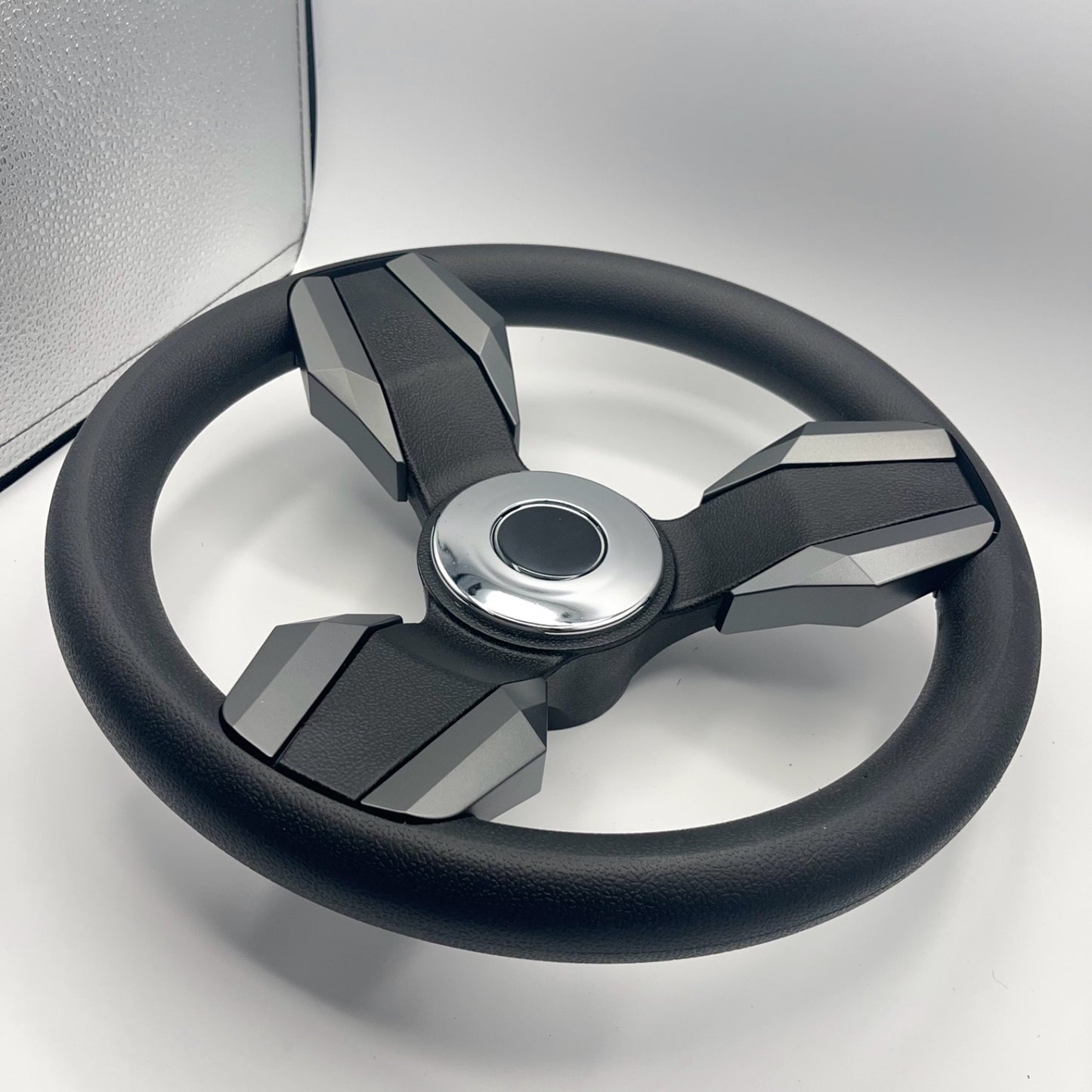 Collina Boat Steering Wheel Dark Gray Inserts - Stingray - Keyed ONLY